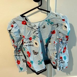 Zara cherry blossom blouse.